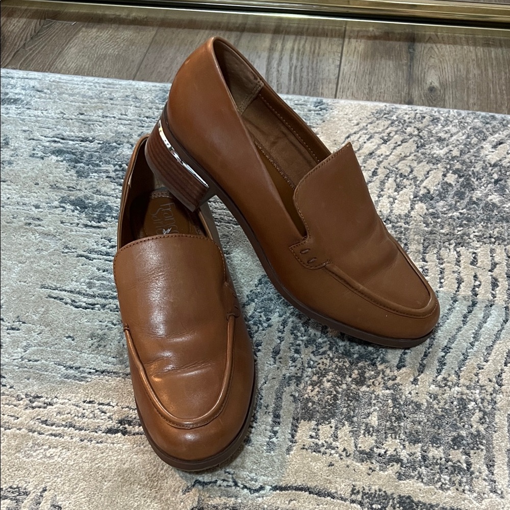 Franco Sarto Newbocca Tan Leather Loafer size 9